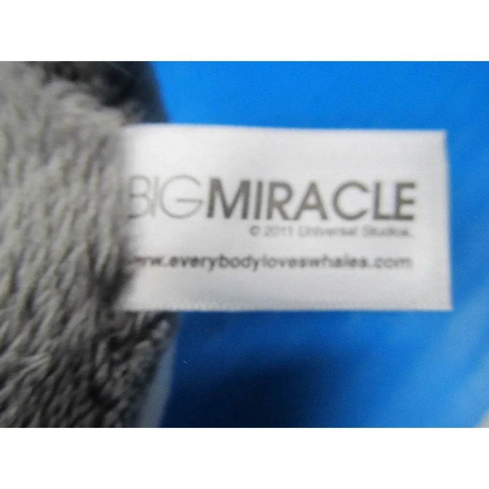 Universal Studios Big Miracle Promotional Plush Gray Whale Stuffed Animal w/Tag
